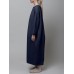 Women Thick Warm Loose Sweatshirt O  Neck Calf Length Midi Dresses