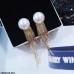 CEDH079 SIQ Pearl Tassel Drop Earrings Pair