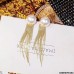 CEDH079 SIQ Pearl Tassel Drop Earrings Pair